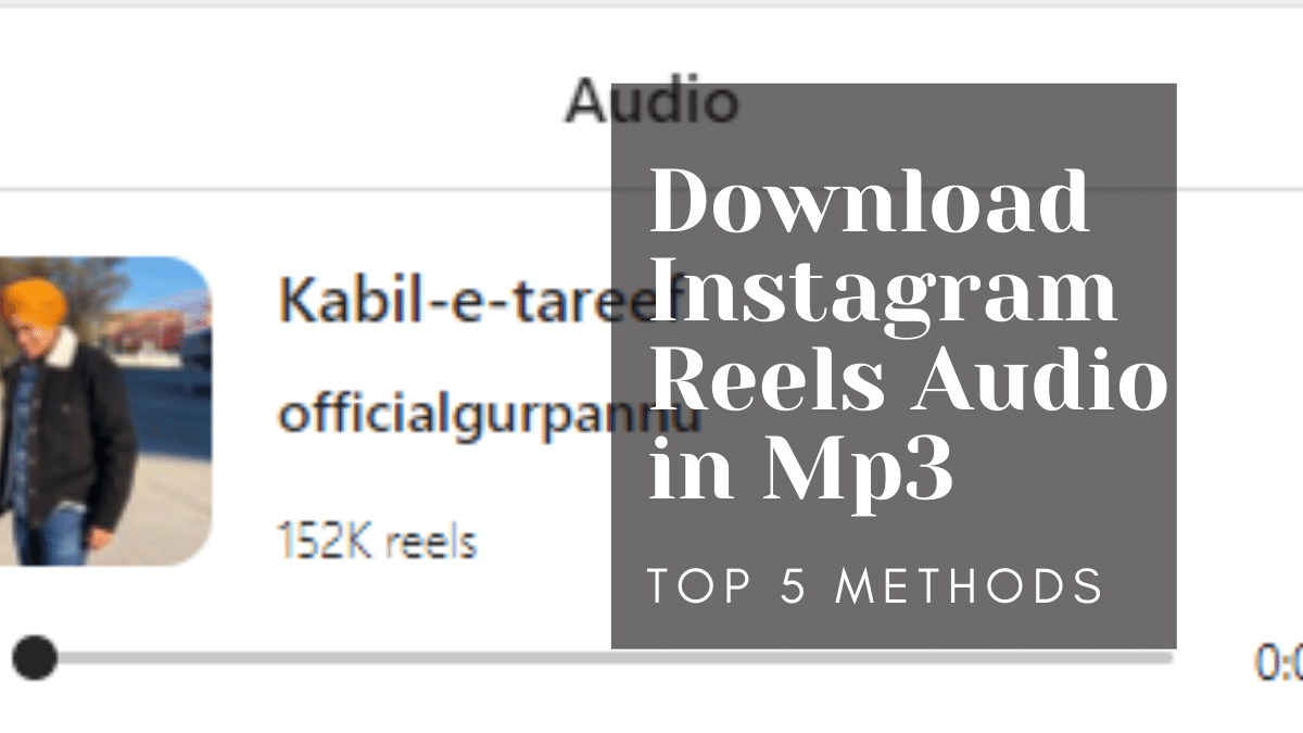How to Download Instagram Reels Audio in Mp3 Format?